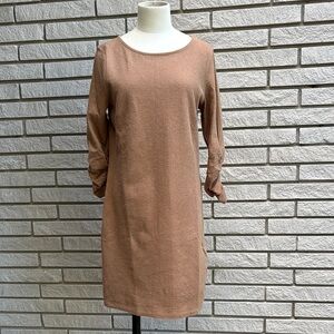 Tom Tailor Gathered/Ruched Sleeve Organic Cotton Mini Dress Sz M